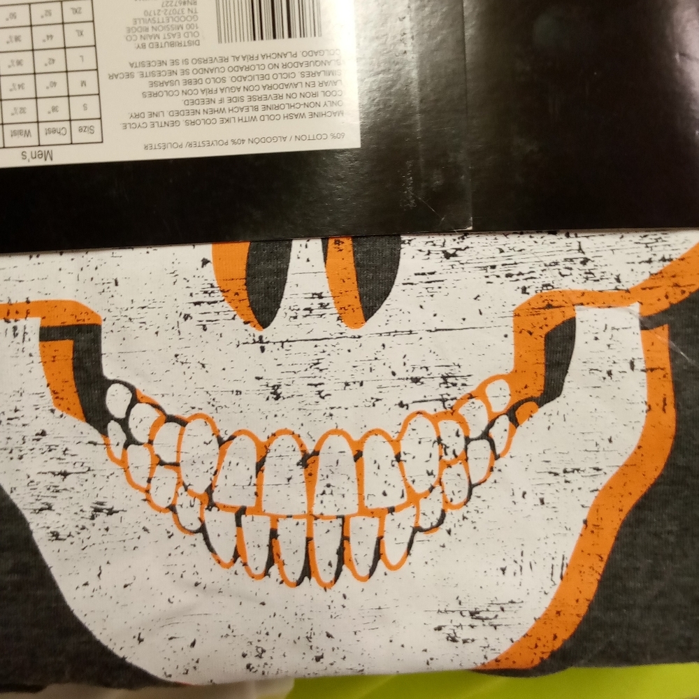 Mission Ridge Halloween T-shirt "Skull Head, Graphic, Size XL NWT - Picture 2 of 5